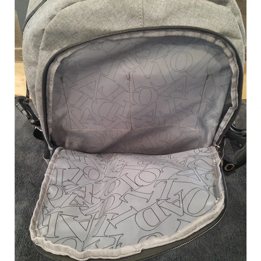 Aolida 1975 Limited Edition Backpack 18” Gray Black Lots of compartments